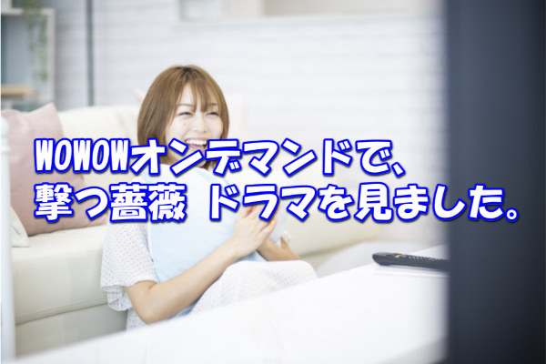 WOWOWオンデマンドで、撃つ薔薇 ドラマを見ました。